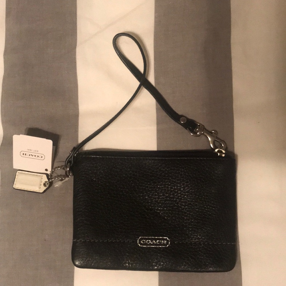 Coach Black wristlet NWT late 2000s